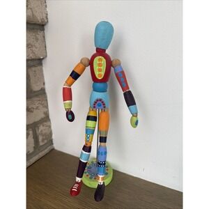 Original Art Wooden Mannequin Armature Decor Hand Painted Use or Repaint